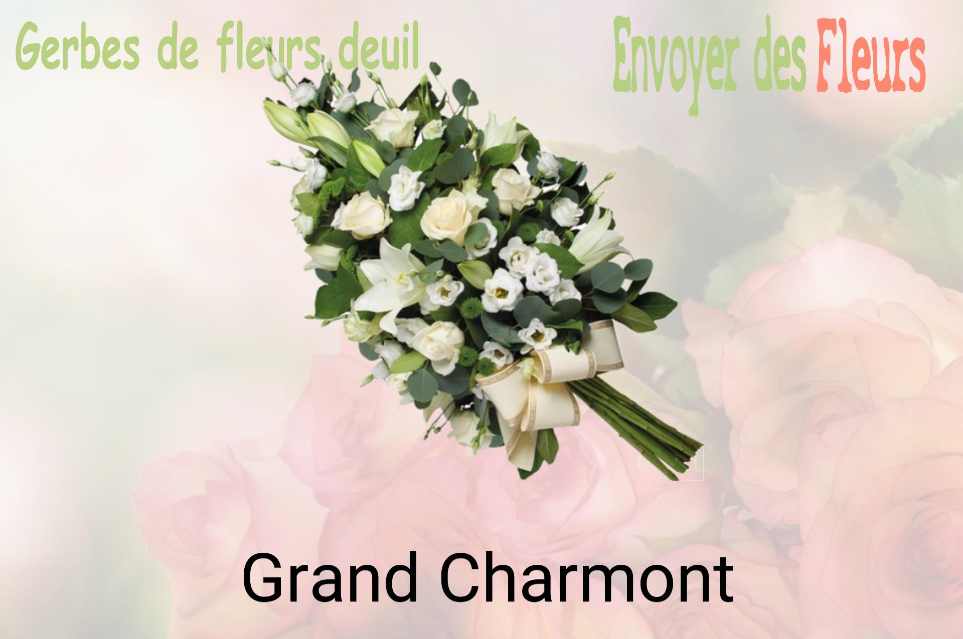 Gerbe de fleurs de deuil livrée à Grand-Charmont